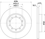 MDC2386 Brzdový kotouč MINTEX