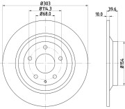 MDC2388 Brzdový kotouč MINTEX