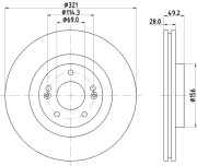 MDC2390C Brzdový kotouč MINTEX