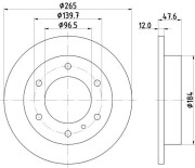 MDC771 MINTEX brzdový kotúč MDC771 MINTEX