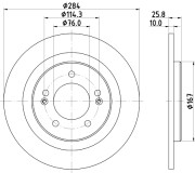 MDC2484 Brzdový kotouč MINTEX