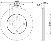 MDC2495 Brzdový kotouč MINTEX