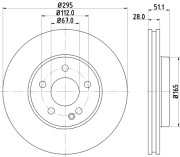 MDC2520 Brzdový kotouč MINTEX