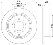 MDC2524 Brzdový kotouč MINTEX