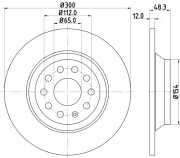 MDC2527 Brzdový kotouč MINTEX