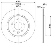 MDC2529 Brzdový kotouč MINTEX