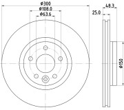 MDC2530 Brzdový kotouč MINTEX