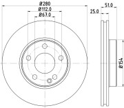 MDC2538 Brzdový kotouč MINTEX