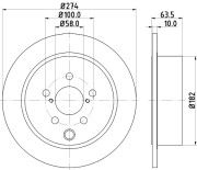 MDC2568 Brzdový kotouč MINTEX