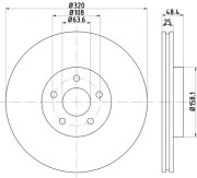 MDC2570 Brzdový kotouč MINTEX