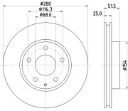 MDC2603 Brzdový kotouč MINTEX