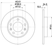 MDC2617 Brzdový kotouč MINTEX