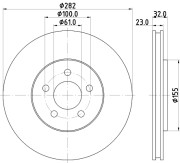 MDC2621 Brzdový kotouč MINTEX