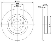 MDC2651 Brzdový kotouč MINTEX