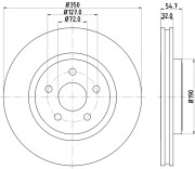 MDC2652 Brzdový kotouč MINTEX