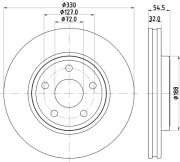 MDC2684 Brzdový kotouč MINTEX