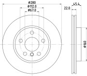 MDC2726 Brzdový kotouč MINTEX