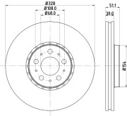 MDC2771C Brzdový kotouč MINTEX