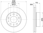 MDC2755 Brzdový kotouč MINTEX