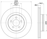 MDC2750 Brzdový kotouč MINTEX