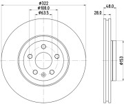 MDC2761 Brzdový kotouč MINTEX