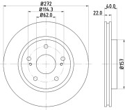 MDC2777C Brzdový kotouč MINTEX