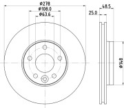 MDC2807C Brzdový kotouč MINTEX