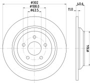 MDC2808C Brzdový kotouč MINTEX