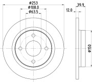 MDC2812C Brzdový kotouč MINTEX