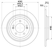 MDC2818C Brzdový kotouč MINTEX