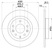 MDC2821C Brzdový kotouč MINTEX