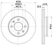 MDC2841C Brzdový kotouč MINTEX