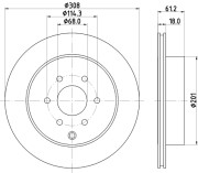 MDC2845C Brzdový kotouč MINTEX