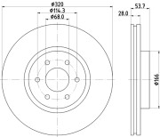 MDC2846C Brzdový kotouč MINTEX