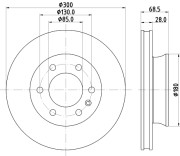 MDC2856C Brzdový kotouč MINTEX