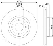 MDC2864C Brzdový kotouč MINTEX