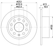 MDC2891C Brzdový kotouč MINTEX