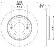 MDC2921C Brzdový kotouč MINTEX