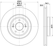 MDC2925C Brzdový kotouč MINTEX