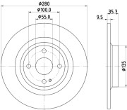 MDC2956C Brzdový kotouč MINTEX