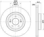 MDC2981C Brzdový kotouč MINTEX