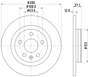 MDC2983C Brzdový kotouč MINTEX