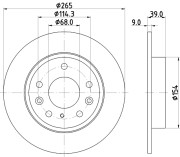 MDC2990C Brzdový kotouč MINTEX