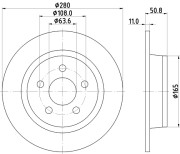 MDC2998C Brzdový kotouč MINTEX