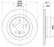 MDC83009C MINTEX brzdový kotúč MDC83009C MINTEX