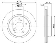 MDC3034C MINTEX brzdový kotúč MDC3034C MINTEX