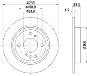 MDC3035C MINTEX brzdový kotúč MDC3035C MINTEX