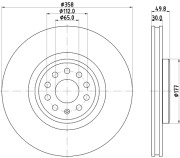 MDC3043C MINTEX brzdový kotúč MDC3043C MINTEX