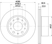 MDC3170C MINTEX brzdový kotúč MDC3170C MINTEX