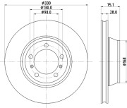 MDC3184RC MINTEX brzdový kotúč MDC3184RC MINTEX